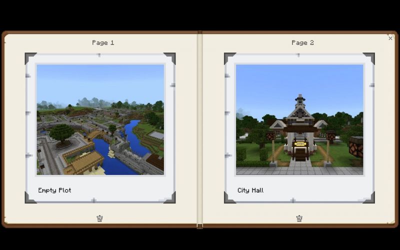 A player&#039;s portfolio in Minecraft Education Edition (Image via Minecraft)