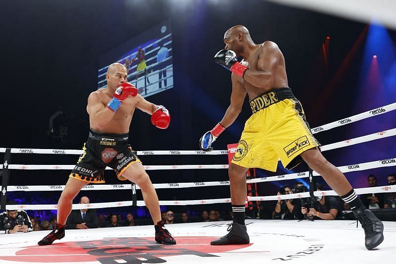 Anderson Silva vs. Tito Ortiz fighting on the co-main event of the Triller Fight Club event on September 11