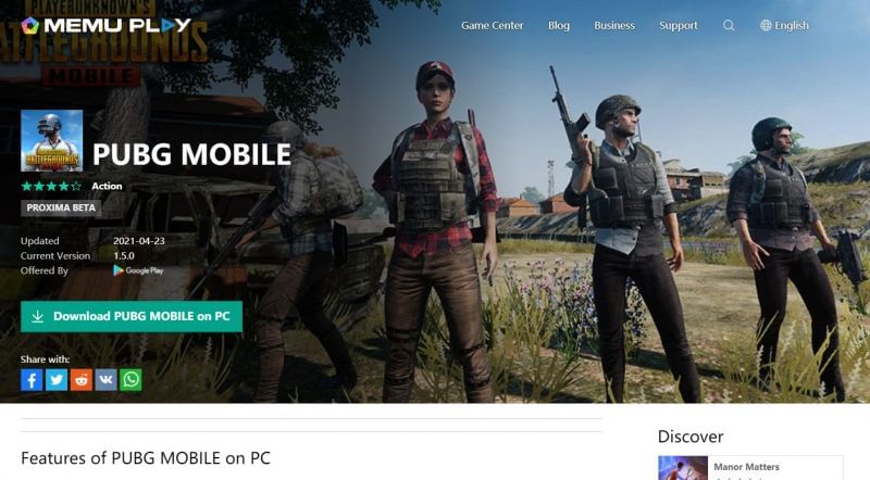 Play Mobile PUBG games on PC with MEmu App Player