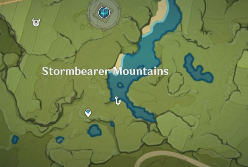 Medaka location in Stormbearer Mountains (Image via Genshin Impact)