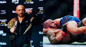 Alexander Volkanovski hilariously explains how his bald head helped him get out of Brian Ortega's guillotine choke at UFC 266