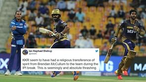 "Absolute thrashing!"- Fans react as KKR thump MI