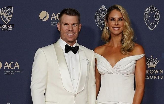 David Warner with his wife Candice