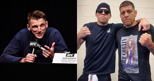 Dan Hooker (Left), Nate Diaz and Nick Diaz (Right) [Image credits: @natediaz209 on Instagram]