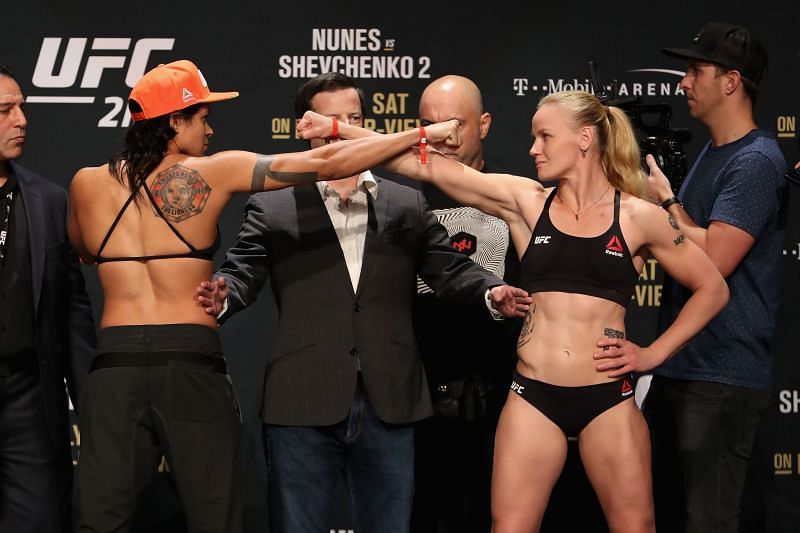 Valentina Shevchenko&#039;s (right) last loss in the UFC came against Amanda Nunes (left) way back in September 2017 (Photo Credit: Getty Images)