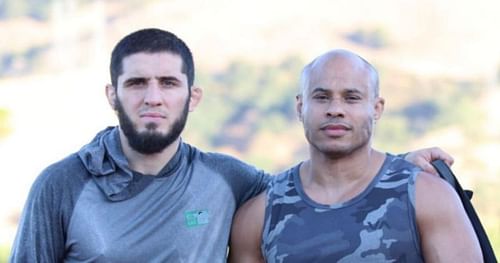 Islam Makhachev (left), Ali Abdelaziz (right) [Credits: @islam_makhachev via Instagram]