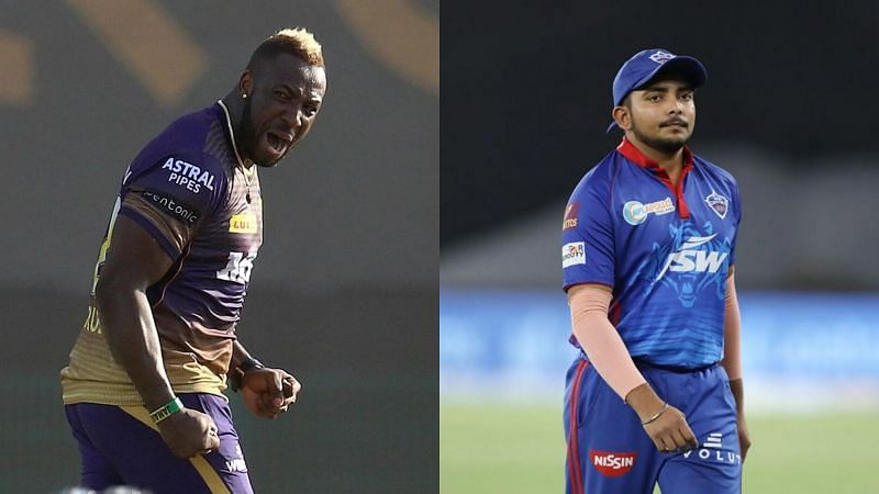 Andre Russell (L) and Prithvi Shaw won&#039;t be in action today.
