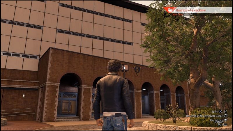 Yagami&#039;s investigation takes him to Seiryo high-school (Image via SEGA)