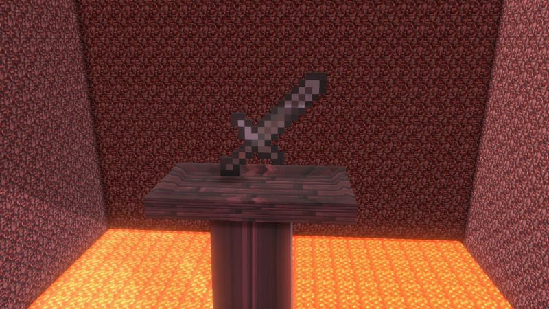 A netherite sword in Minecraft (Image via sketchfab)