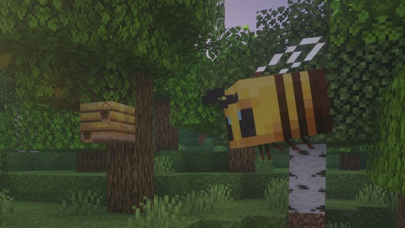 Bees are typically passive, and can remain that way if players do things right (Image via Mojang)