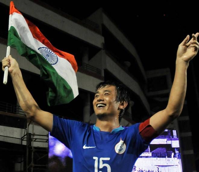 Bhaichung Bhutia has won seven international trophies with India, including 3 SAFF titles. (image - thehindu.com)