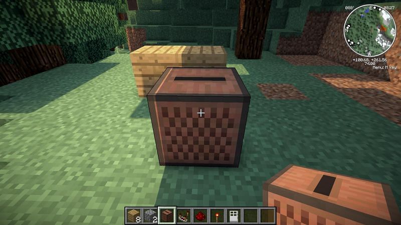 Although they are used primarily for music, jukeboxes do have other applications (Image via Mojang)