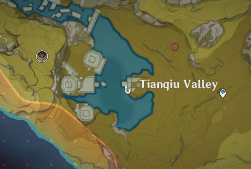 Medaka location in Tianqiu Valley (Image via Genshin Impact)