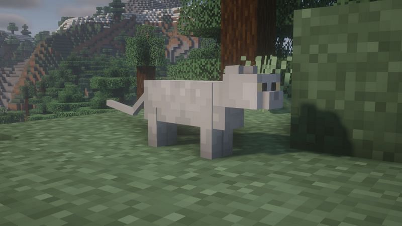An adorable white cat (Image via Minecraft)