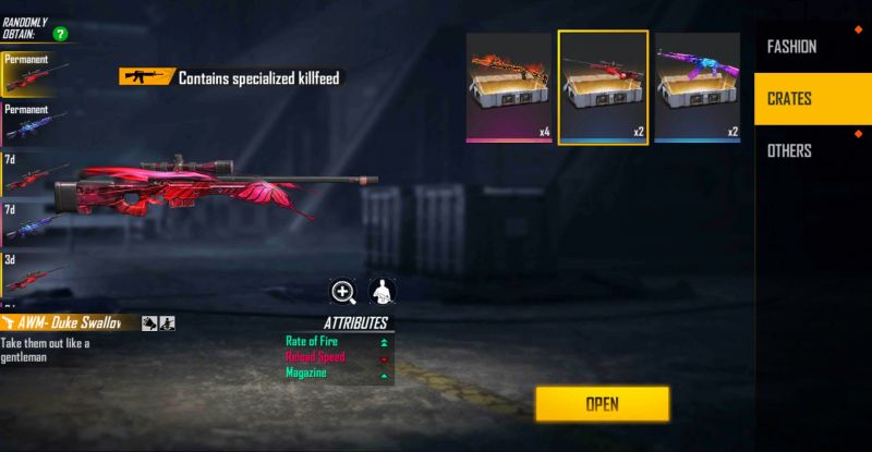 2x Swallowtail Weapon Loot Crate (Image via Free Fire)