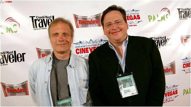 Michael Tylo and Francisco Menendez attend the &quot;UNLV Filmmaker Showcase&quot; screening held at the Brenden Theatres inside the Palms Casino Resort. (Image via Getty Images)