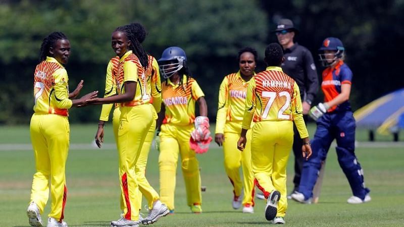 Uganda Women&#039;s Cricket Team in action