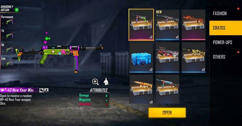 The crates can provide numerouus rewards (Image via Free Fire)