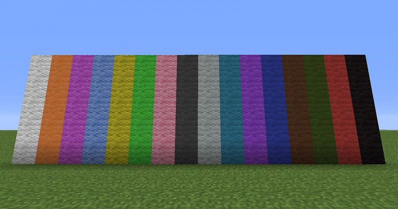 Minecraft wool can come in all sorts of colors and shades (Image via Minecraft)