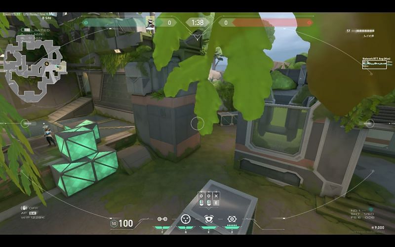 Spycam view &mdash; Over B Generator area (Screengrab from game)