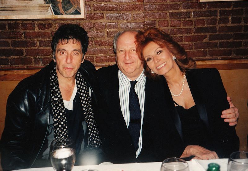 Bobby Zarem is with Al Pacino, left, and Sophia Loren (Image via AP Photo/Zarem, Inc)