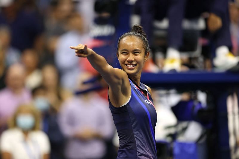 Leylah Fernandez lost to Emma Raducanu at the Wimbledon juniors in 2018
