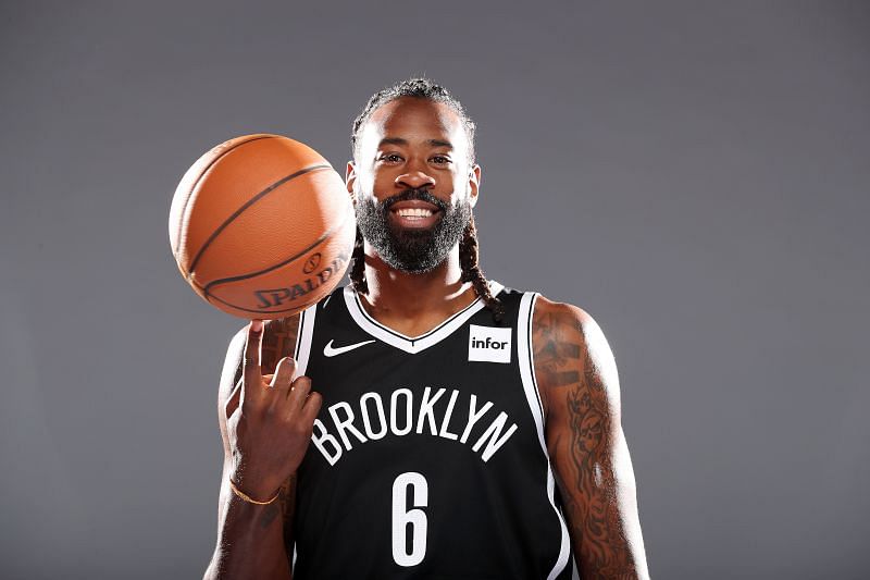 DeAndre Jordan during the Brooklyn Nets&#039; Media Day