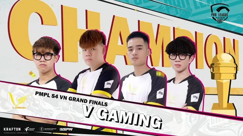 V Gaming crowned champions of PMPL S4 Vietnam (Image via Krafton)