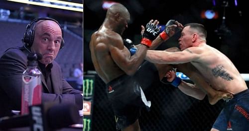 Joe Rogan (left) and Colby Covington vs Kamaru Usman (right)