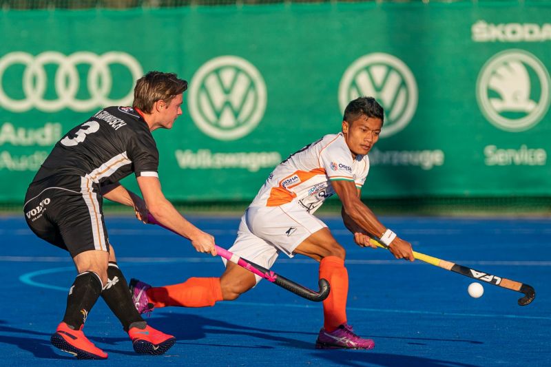 Indian men's hockey team midfielder Nilakanta Sharma.