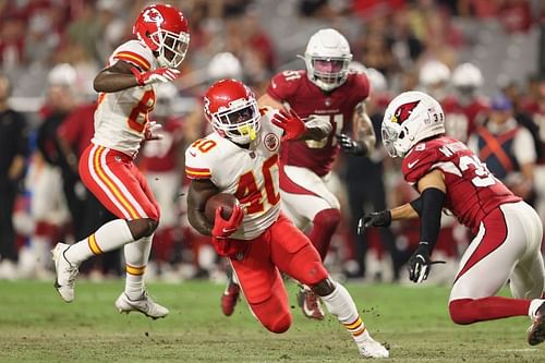 Kansas City Chiefs practice squad running back Derrick Gore