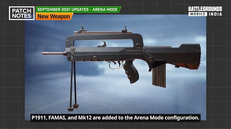 New weapons in the Arena mode (Image via BGMI, Krafton)