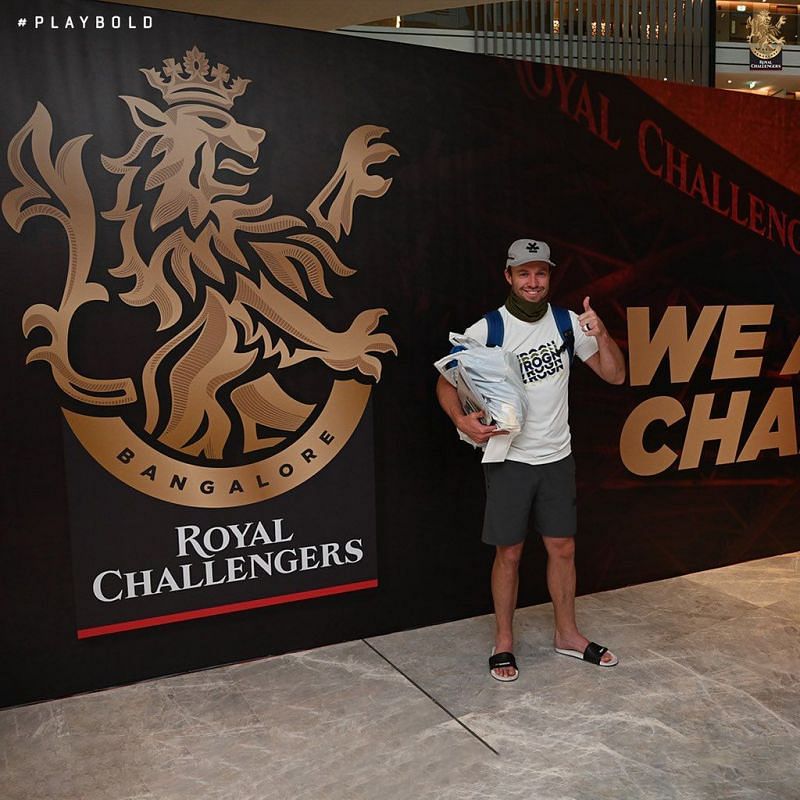 AB de Villiers has joined landed in the UAE and is currently isolation (Credit: RCB Twitter)
