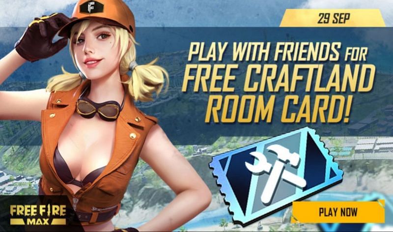 Crafland Room Card can be obtained for free in Free Fire and Free Fire Max (Image via Free Fire)