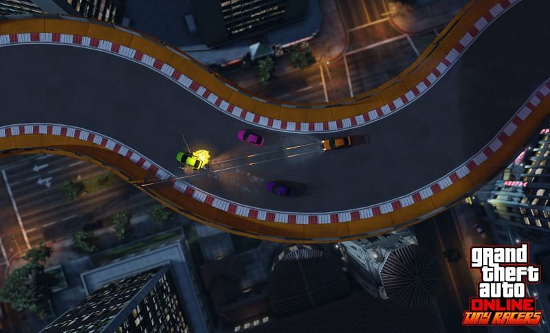 Tiny Racers is played from a topdown-perspective in GTA Online (Image via Rockstar Games)