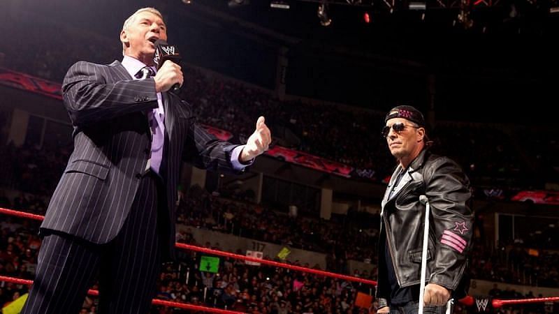 Vince McMahon and Bret &#039;The Hitman&#039; Hart on Monday Night RAW