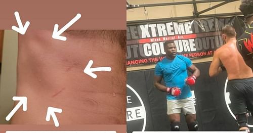 UFC middleweight fighter Sean Strickland and heavyweight champion Francis Ngannou sparred at the Xtreme Couture Mixed Martial Arts gym (Image Credit: @strickland_mma on Instagram)