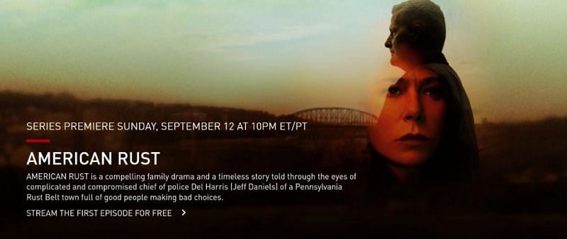 When will American Rust premiere on TV (Image via Sho.com)