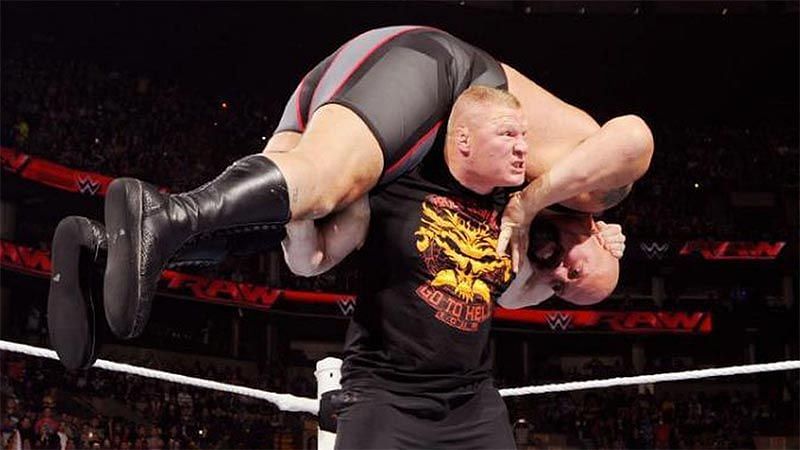 Brock Lesnar has performed incredible feats of strength in WWE
