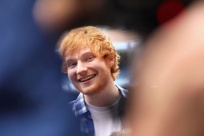 Ed Sheeran seen at a sporting event