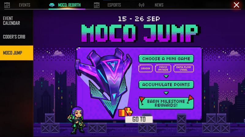 Moco Jump event gives the players several rewards including the backpack (Image via Free Fire)