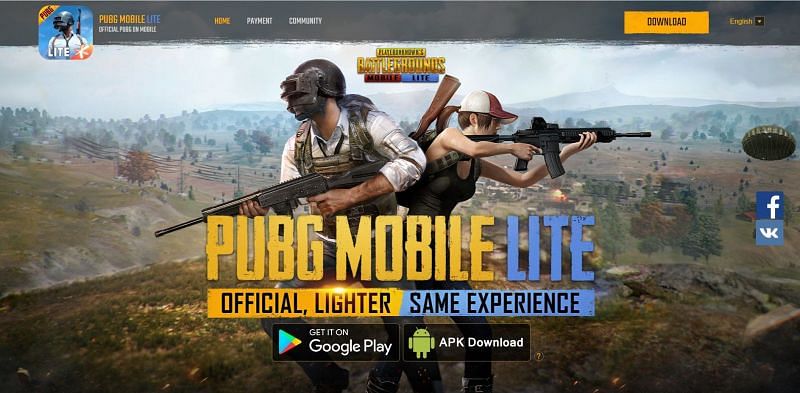 On the website of PUBG Mobile Lite, the APK file can be found by players (Image via PUBG Mobile Lite)