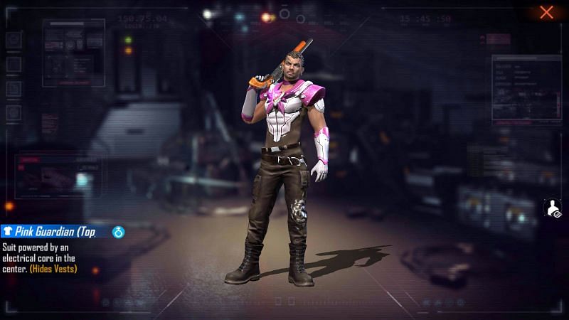 Pink Guardian top is the reward for one of the Free Fire redeem codes (Image via Free Fire)