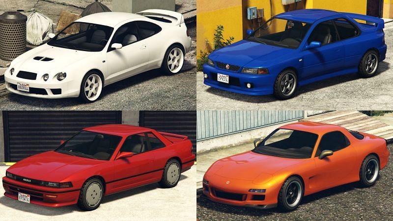 Some of the best cars from the Los Santos Tuners update (Images via Rockstar Games)