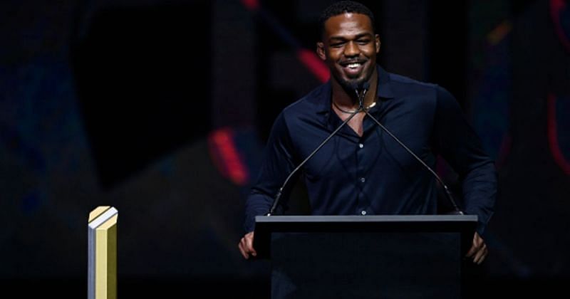 Jon Jones at the 2021 UFC Hall of Fame ceremony