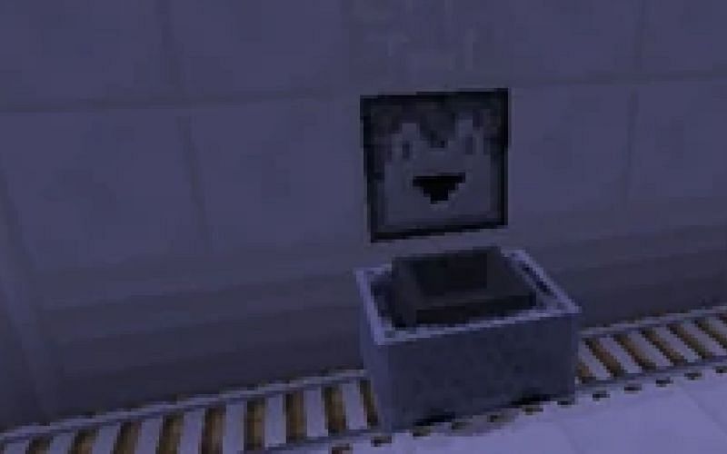 An image of a Minecraft dropper in use (Image via Minecraft)