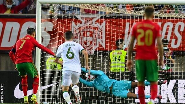 Cristiano Ronaldo inspired Portugal to a 2-1 victory over Ireland