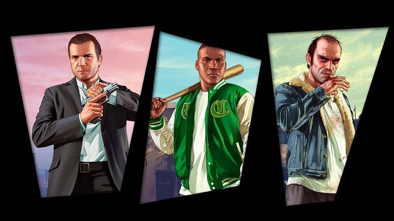 GTA 5&#039;s iconic protagonists (Image via Rockstar Games)