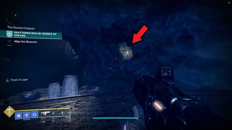 Third barrier location inside Debris of Dreams (Image via Bungie)