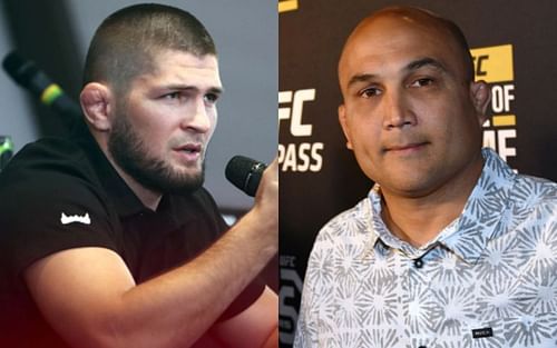 Khabib Nurmagomedov (left); BJ Penn (right)